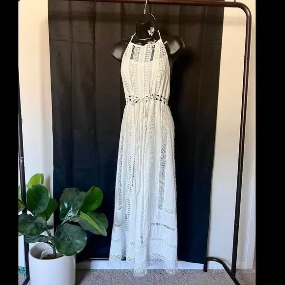 Free people crochet style white jumpsuit - Picture 1 of 7